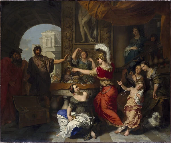 Achilles Discovered Amongst the Daughters of Lycomedes (oil on canvas)