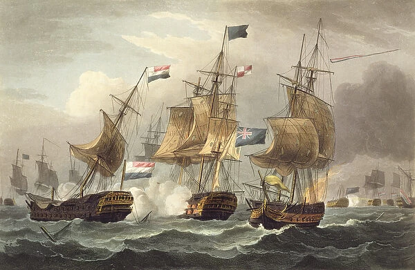 Action off Camperdown, October 11th 1797, engraved by Thomas Sutherland for J