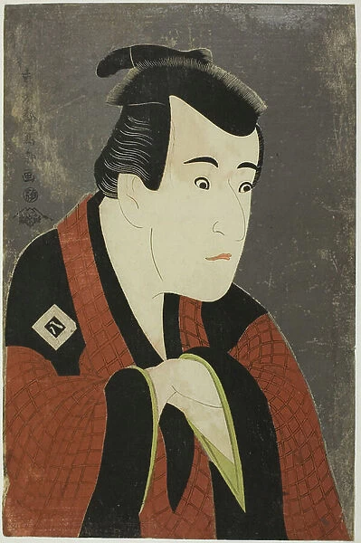 The actor Ichikawa Yaozo III as Tanabe Bunzo, 1794 (colour woodblock print; oban)