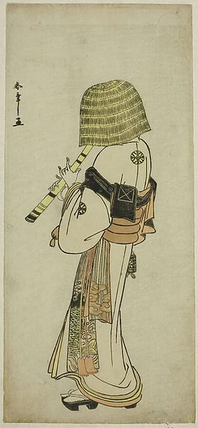 The Actor Nakamura Nakazo I as Kakogawa Honzo in Komuso Attire in the Play Kanadehon Chushingura, c. 1783 (colour woodblock print; hosoban)