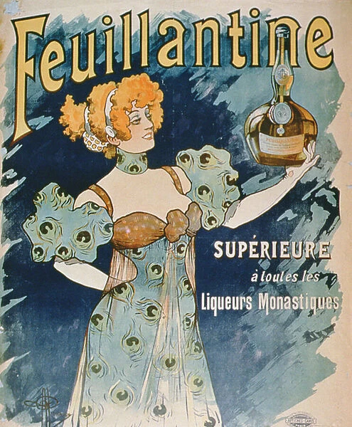 Advertisement for Feuillantine, Superior To All Other Monastic Liqueurs
