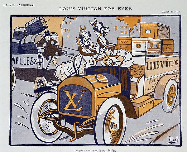 Advertising for Louis Vuitton by Mich (Michel Liebeaux, 1881-1923)