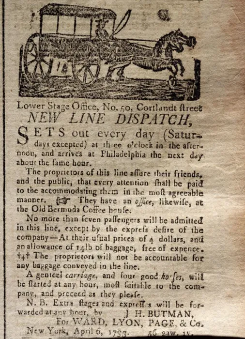 Framed Print : Advertisement for the New Line Dispatch, from