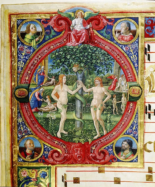 Adam et Eve in the Eden Garden