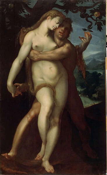 Adam and Eve, 1593-95 (oil on wood)