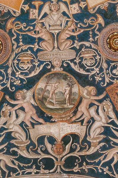 Adam and Eve, detail of 3660848, 1514 (fresco)