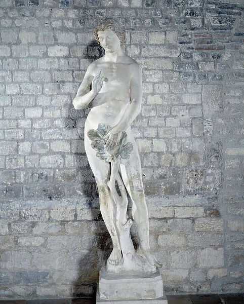 Adam Sculpture from the cathedrale Notre Dame de Paris. 1260 approx. Sun