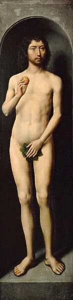 Adam. Side Wing of the Small Triptych of St. John the Baptist - Hans Memling