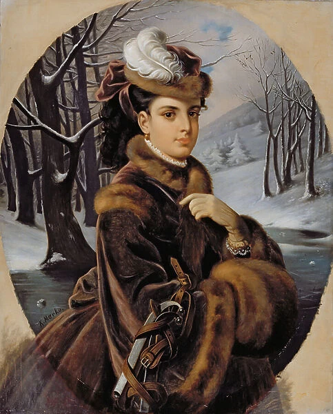 Adelina Patti (1843-1919) (oil on canvas)