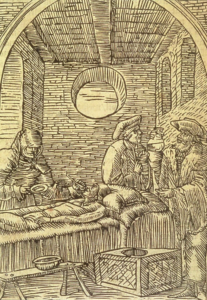 Administering Medicinal Herbs, 1534 (woodcut)