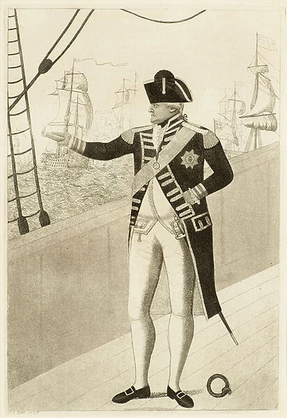 Admiral Duncan on the Quarter Deck, 1797 (etching)