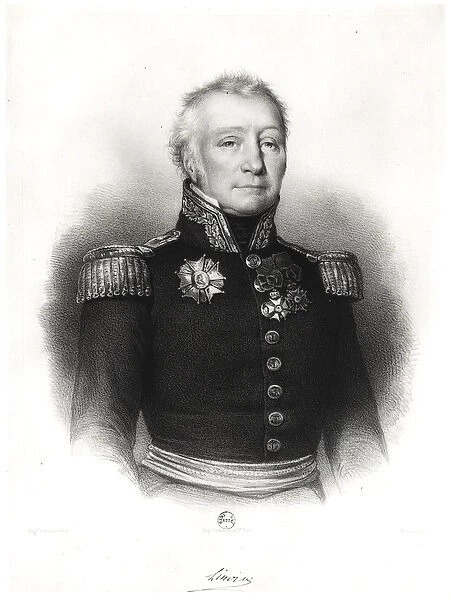 Admiral Linois (1761-1848) (engraving) (b  /  w photo)