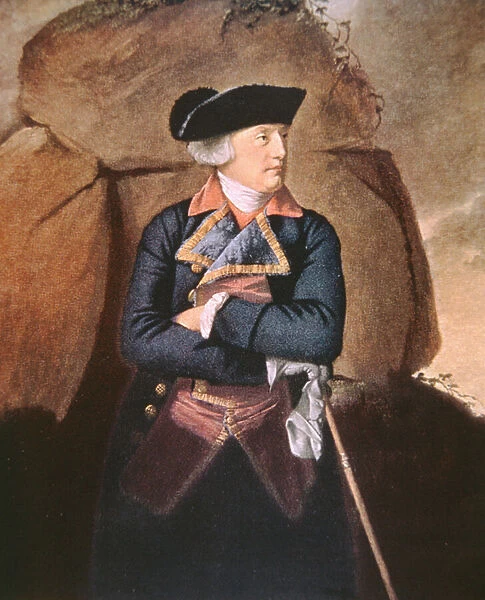 Admiral Richard Howe (colour litho)
