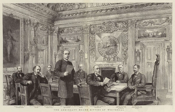 The Admiralty Board Sitting at Whitehall (engraving)