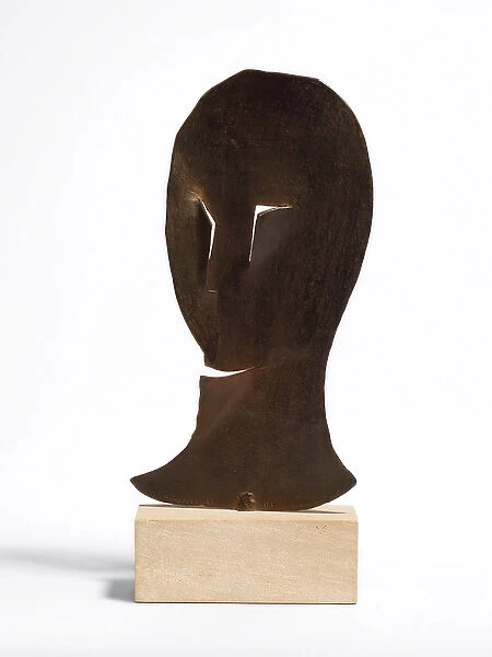 Adolescent Mask, (bronze with brown patina)