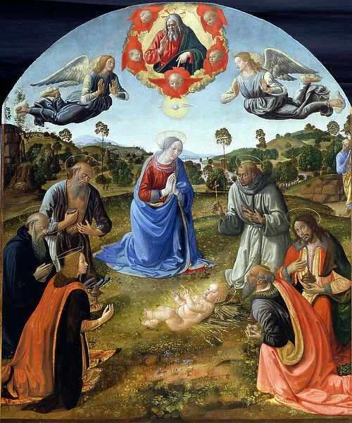 The Adoration of the Child Jesus, 1480s (tempera on wood)