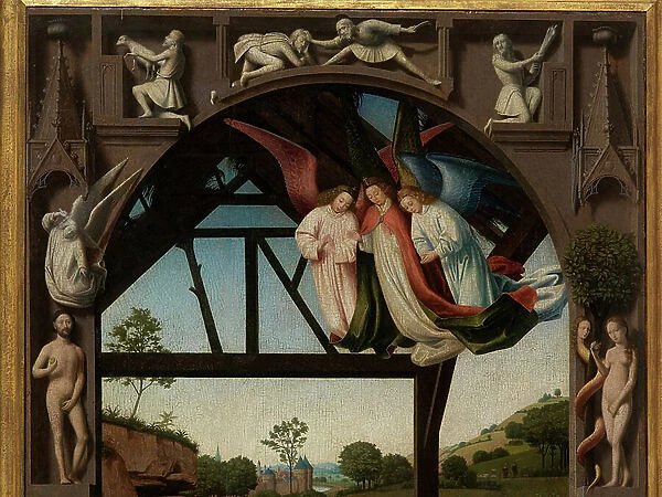 Detail of Adoration of the Christ-Child, 1452 (oil on panel)