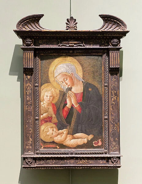 Adoration of the Christ Child with the young st John the Baptist, 1465-75 circa, (tempera on wood)