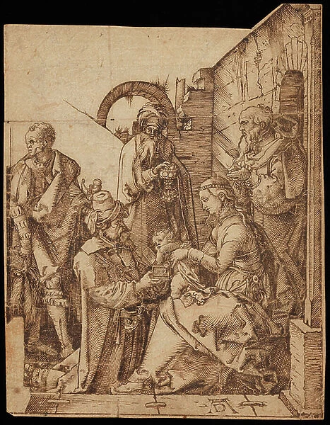 The Adoration of the Magi, 1588-1611 (pen and brown ink on paper)