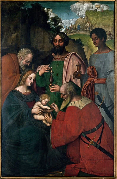 Adoration of the Magi (oil on panel, 1519)
