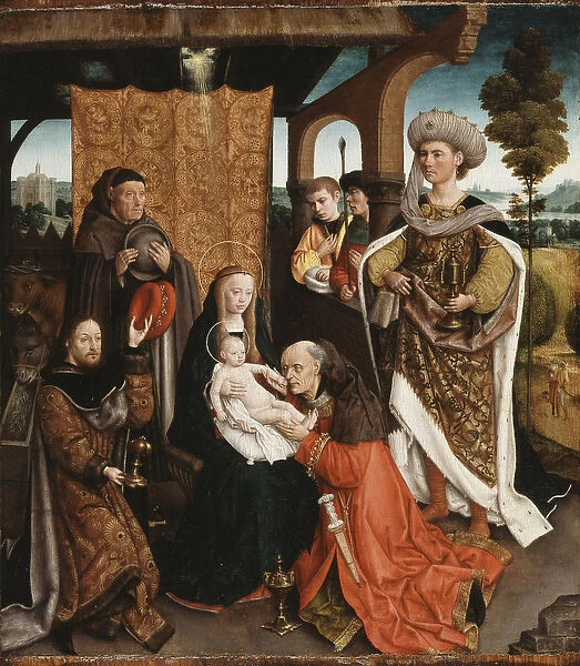 The Adoration of the Magi, (oil on panel)