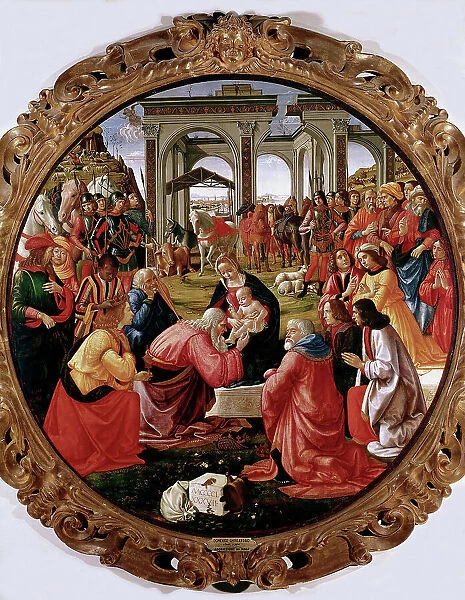 Adoration of the Magi Painting by Domenico Ghirlandaio (Domenico Bigordi) (1449-1494
