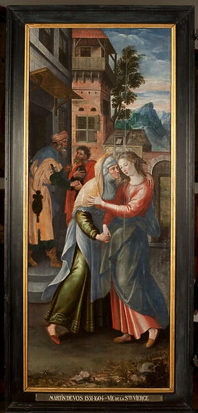 Adoration of the Magi, Triptych, Left panel: Holy Virgins life, detail