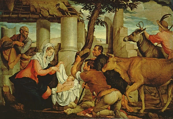 Adoration of the Shepherds, 1545 (oil on canvas)