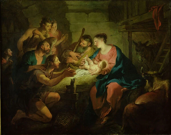 The Adoration of the Shepherds, 1725 (oil on canvas)