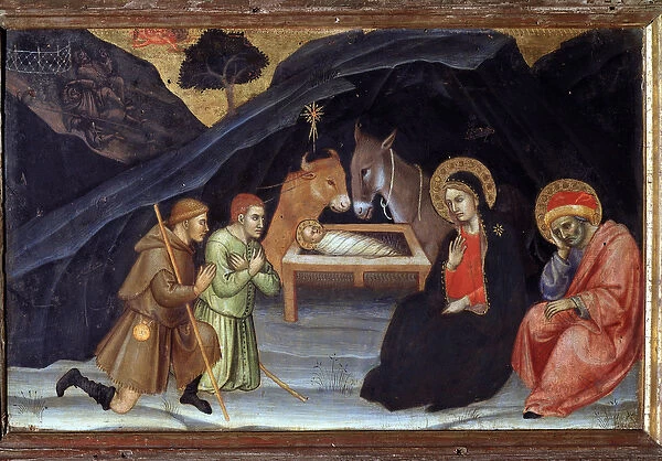 Adoration of the shepherds - tempera on wood, 1409
