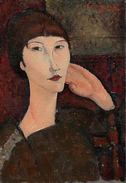 Adrienne (Woman with Bangs), 1917 (oil on linen)