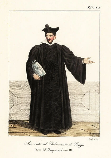 Advocate to the Parlement de Paris, 1580s. 1825 (lithograph)