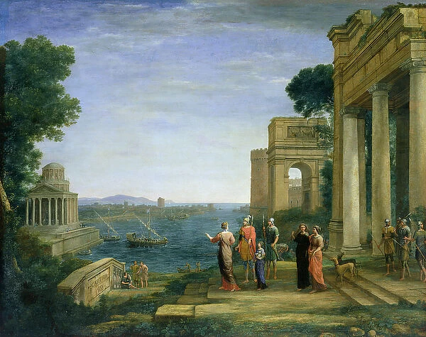 Aeneas and Dido in Carthage, 1675 (oil on canvas)