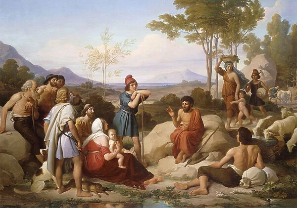 Aesop Telling a Fable, (oil on canvas)