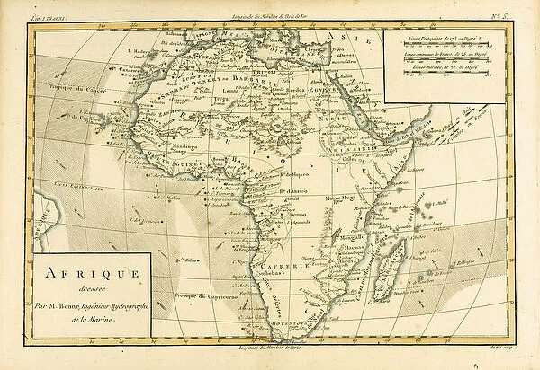 Africa, from Atlas de Toutes les Parties Connues du Globe Terrestre by Guillaume Raynal