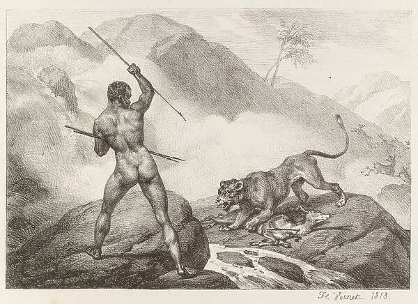 African Hunter (Chasseur Africain), 1818 (litho)