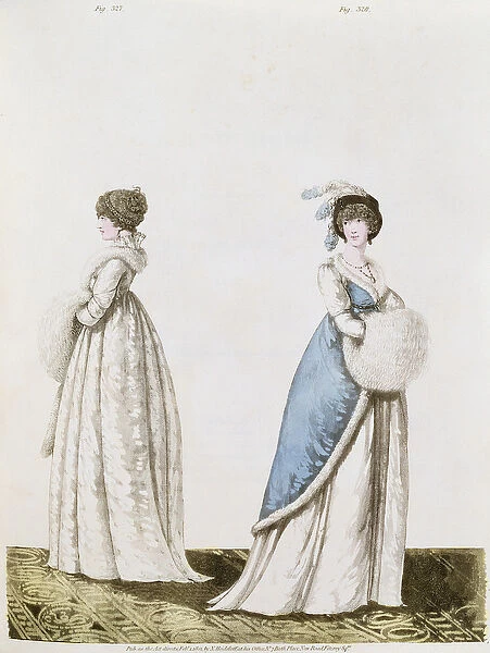 Afternoon dresses figs. 327 and 328 from Nikolaus Heideloffs