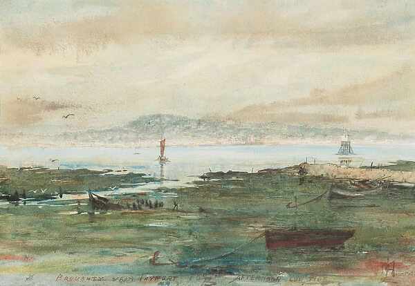 Afternoon Low Tide: Broughty from Tayport, 1897 (w  /  c)