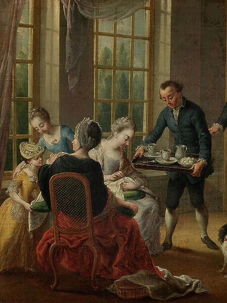 Detail of Afternoon Tea, 1778 (oil on canvas)
