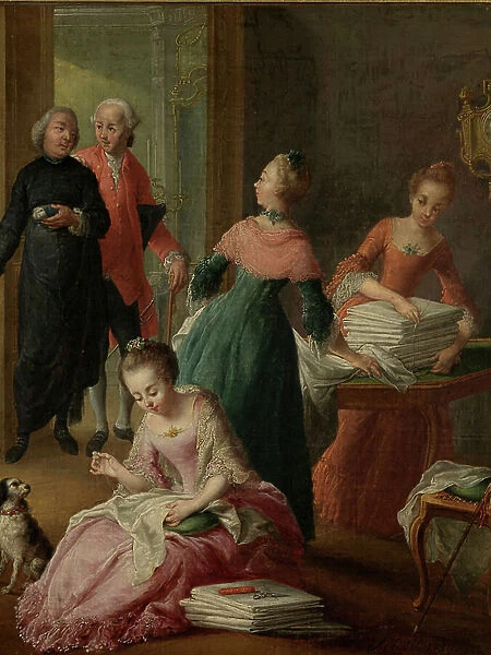 Detail of Afternoon Tea, 1778 (oil on canvas)