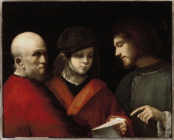 The Three Ages of Man - The Three States of Man - Oil on panel, circa 1500