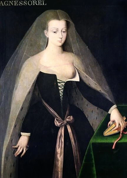 Agnes Sorel (c. 1422-50) (oil on panel)