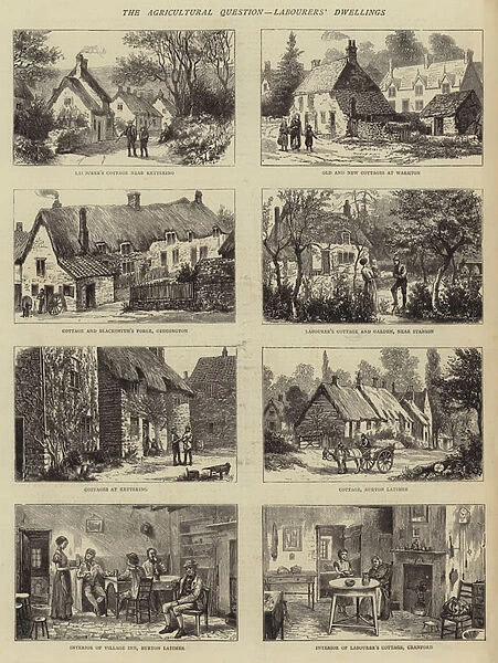 The Agricultural Question, Labourers Dwellings (engraving)