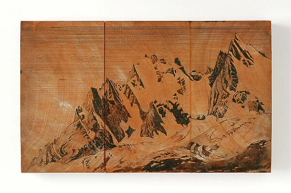 Aiguille Du Midi, France (pen & ink and w / c on wood)