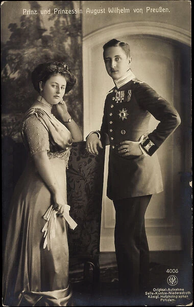 Ak Prince and Princess August William of Prussia, NPG 4006 (b  /  w photo)