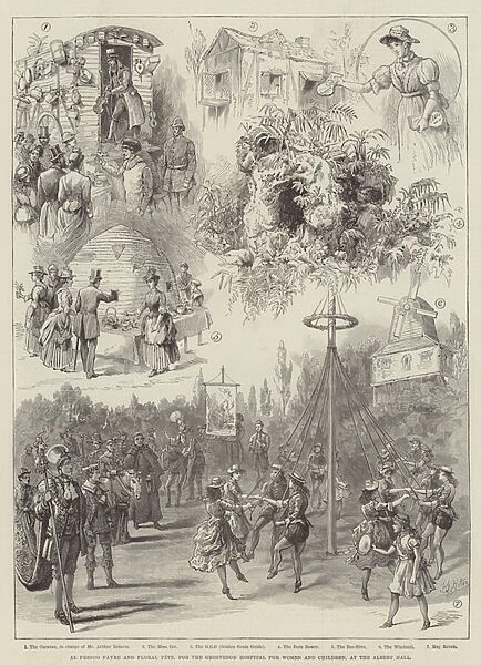 Al Fresco Fayre and Floral Fete, for the Grosvenor Hospital for Women and Children, at the Albert Hall (engraving)