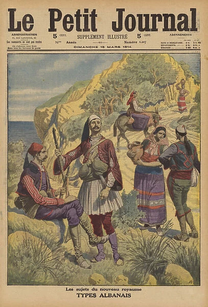 Albanians (colour litho)