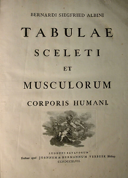 Albinus I, Title Page, from Tabulae sceleti et musculorum corporis humani