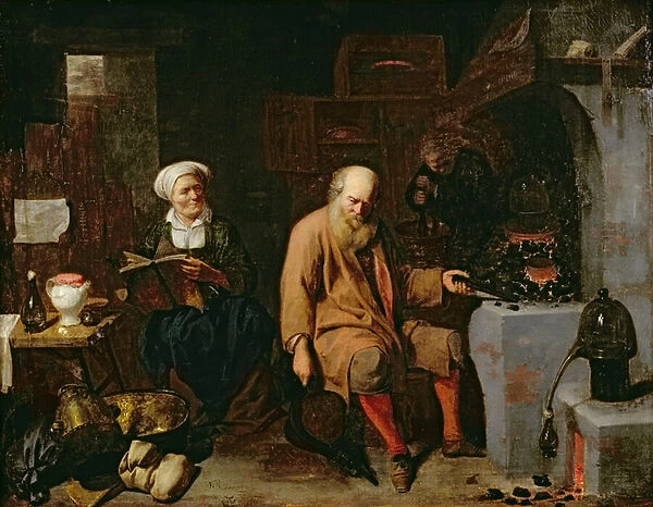The Alchemist (oil on canvas)