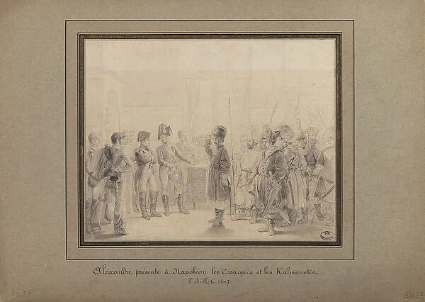 Alexander I presenting the Cossacks and Kalmuks of the Russian army to Napoleon I